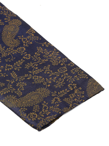 Jompers Men's Navy Blue Paisley Printed Kurta Only - Distacart