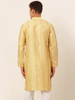 Thumbnail for Jompers Men's Golden Embroiderd Kurta Only - Distacart