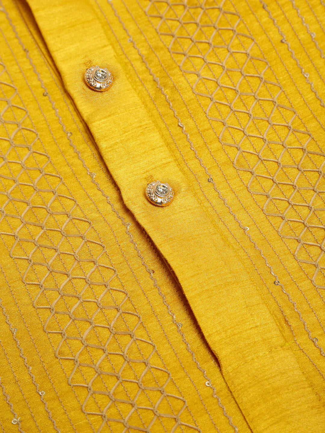 Jompers Men's Mustard Embroiderd Kurta Only - Distacart