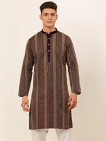 Thumbnail for Jompers Men's Purple Embroiderd Kurta Only - Distacart