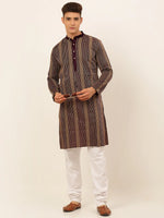 Thumbnail for Jompers Men's Purple Embroiderd Kurta Only - Distacart