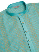 Thumbnail for Jompers Men's Sky Blue Embroiderd Kurta Only - Distacart