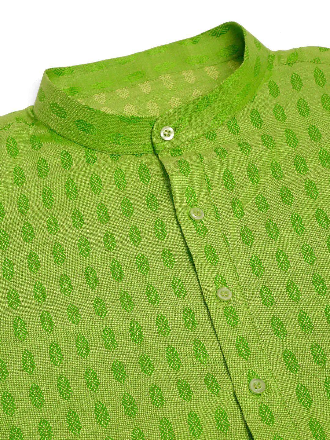 Jompers Men's Green Woven Design Kurta Only - Distacart
