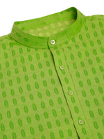 Thumbnail for Jompers Men's Green Woven Design Kurta Only - Distacart