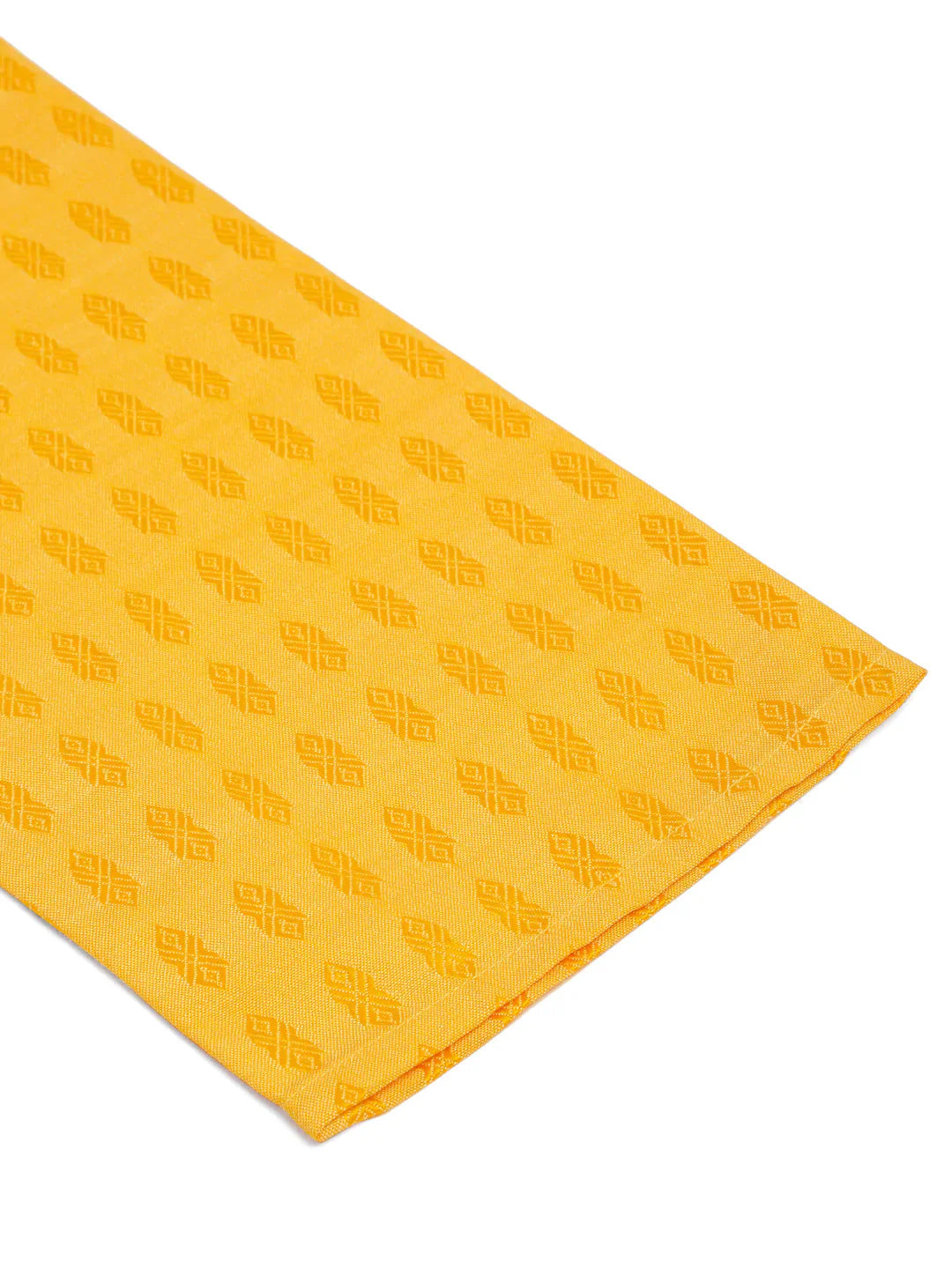 Jompers Men's Mustard Woven Design Kurta Only - Distacart