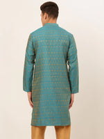 Thumbnail for Jompers Men's Blue Embroidered Kurta Only - Distacart