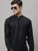 Jompers Men's Black Solid Short Kurta - Distacart
