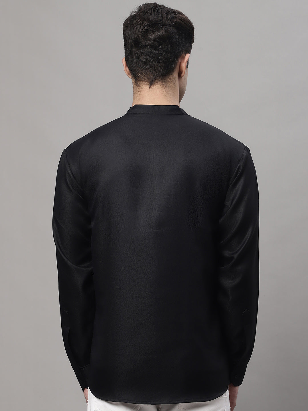 Jompers Men's Black Solid Short Kurta - Distacart