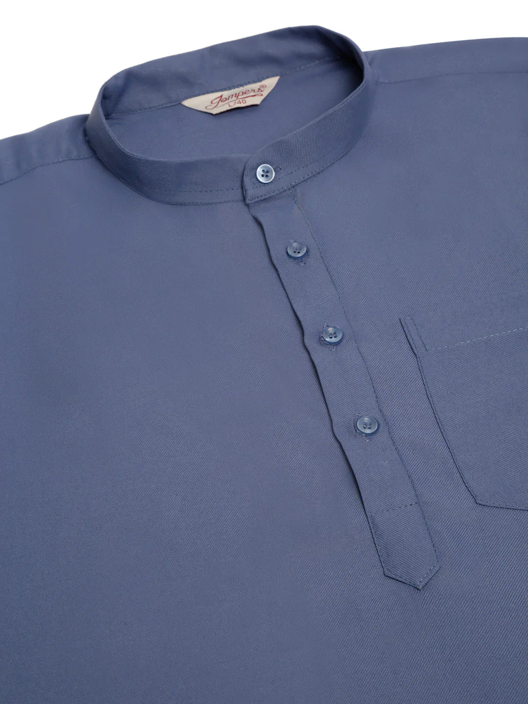 Jompers Men's Blue Solid Cotton Short Kurta - Distacart