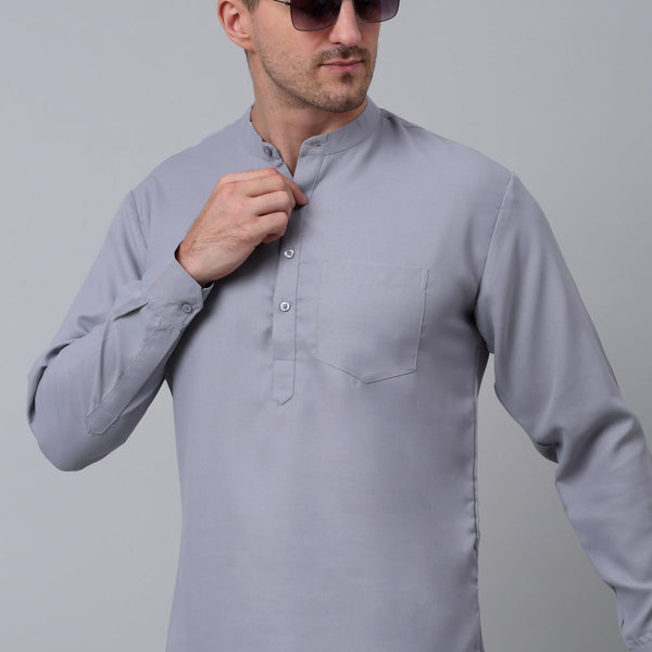 Jompers Men's Black Solid Short Kurta - Distacart