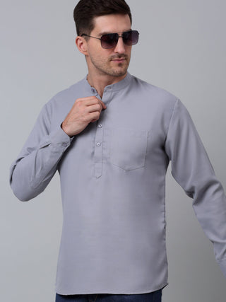 Jompers Men's Black Solid Short Kurta - Distacart