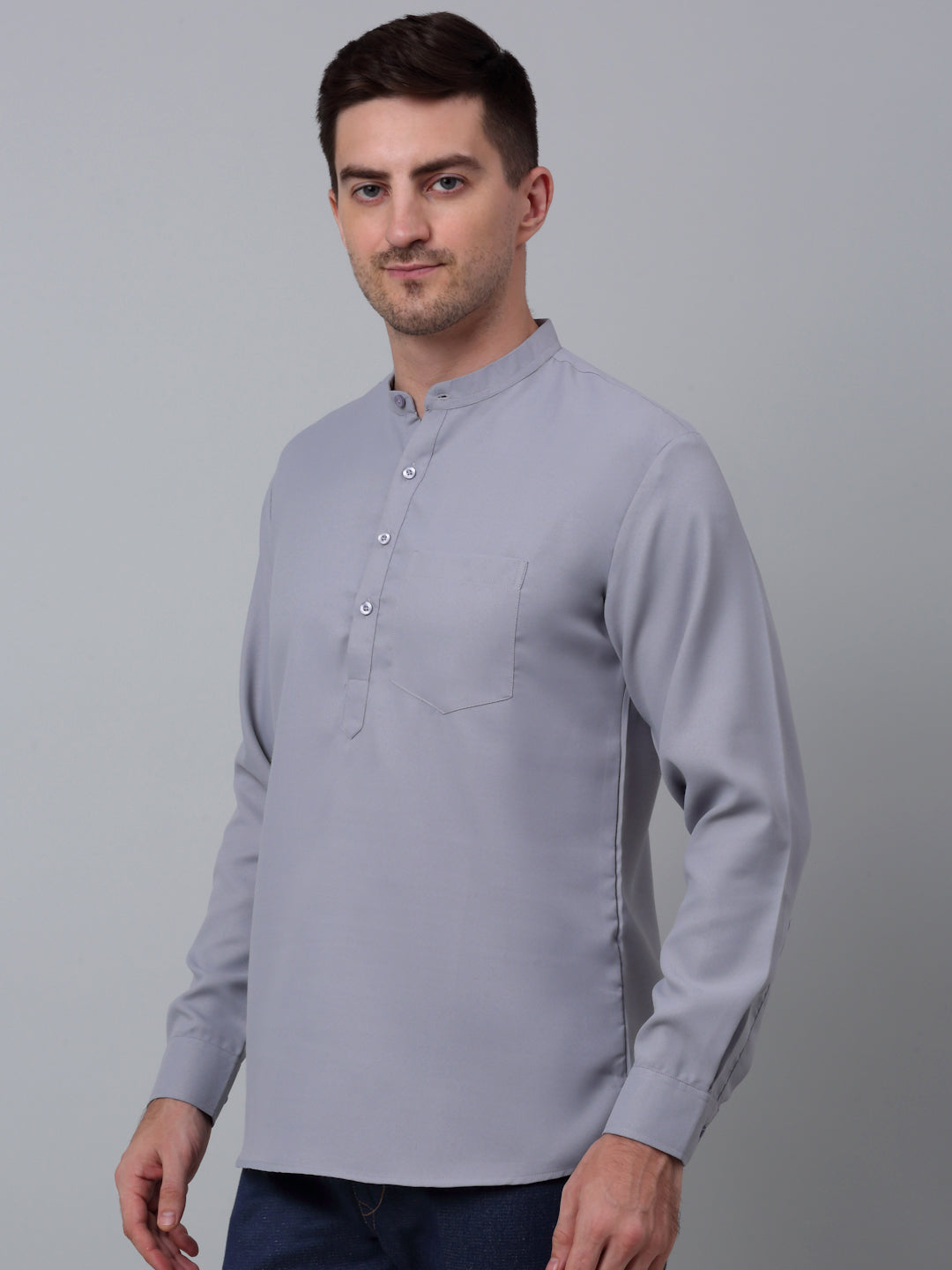 Jompers Men's Black Solid Short Kurta - Distacart