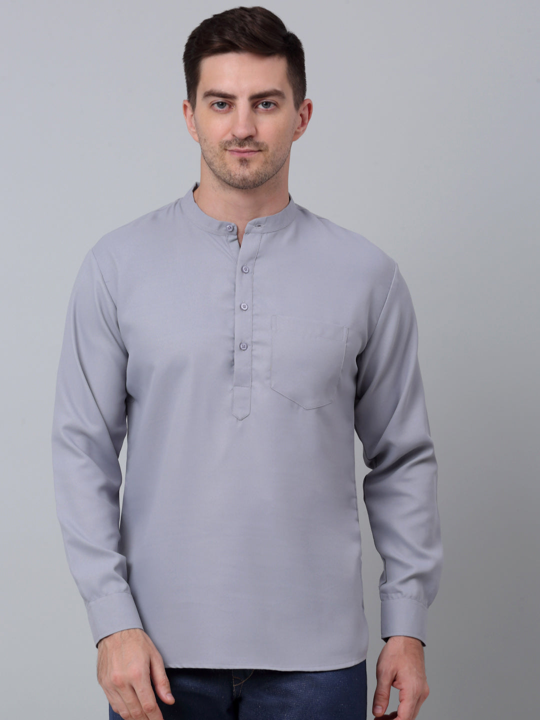 Jompers Men's Black Solid Short Kurta - Distacart