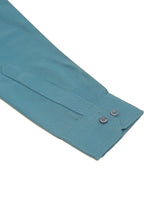 Thumbnail for Jompers Men's Teal Blue Solid Cotton Short Kurta - Teal - Distacart