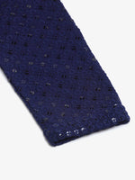Thumbnail for Jompers Men's Navy Blue Chikankari Embroidered and Sequence Kurta Only - Distacart