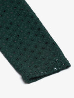 Thumbnail for Jompers Men's Olive Green Chikankari Embroidered and Sequence Kurta Only - Distacart