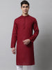 Jompers Men's Maroon Cotton Striped Kurta - Distacart