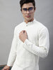 Jompers Men's White Embroidered Sequinned Kurta - Distacart
