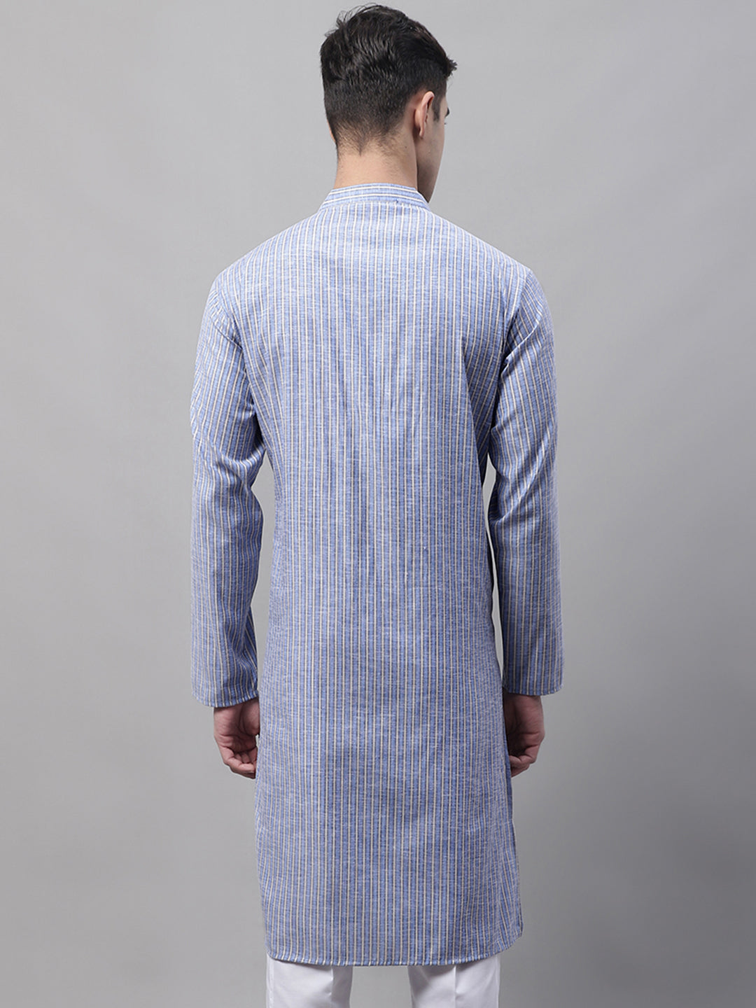Jompers Men's Blue and White Striped Kurta - Distacart