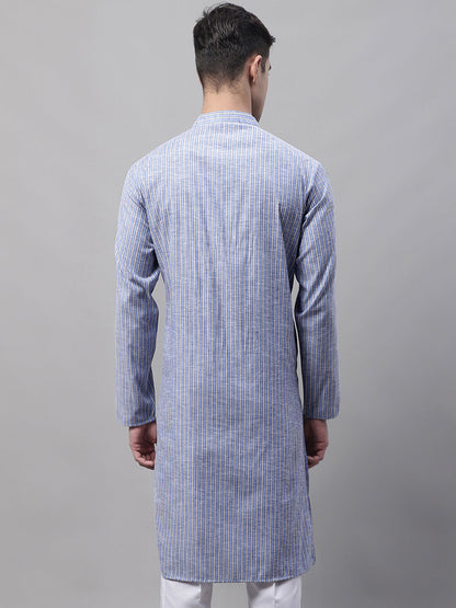 Jompers Men's Blue and White Striped Kurta - Distacart