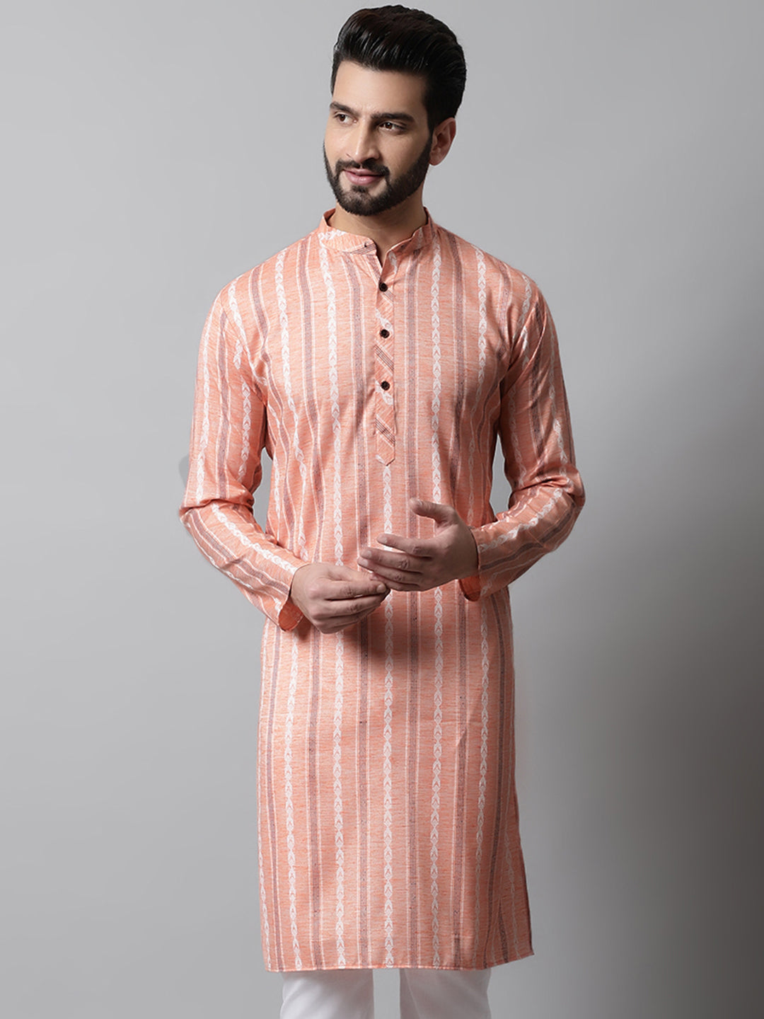 Jompers Men's Coral Geomatric Printed Kurta - Distacart