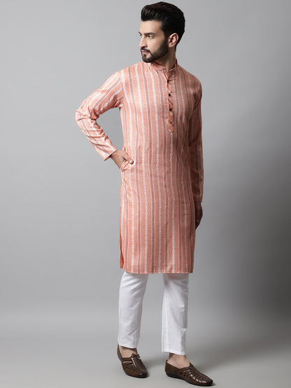 Jompers Men's Coral Geomatric Printed Kurta - Distacart