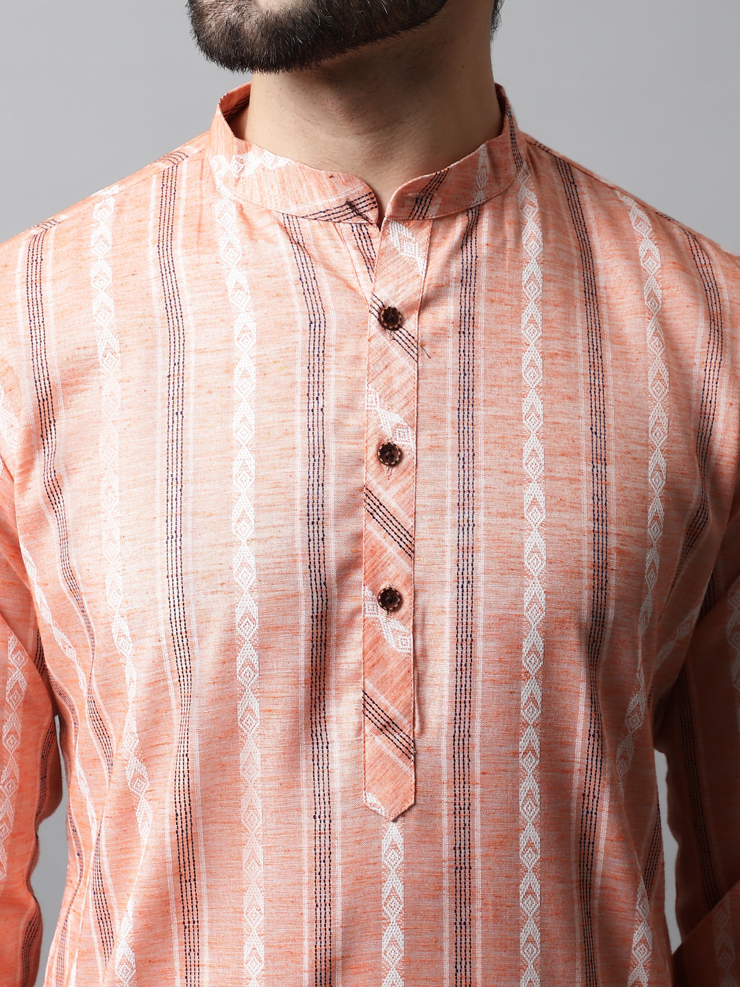 Jompers Men's Coral Geomatric Printed Kurta - Distacart