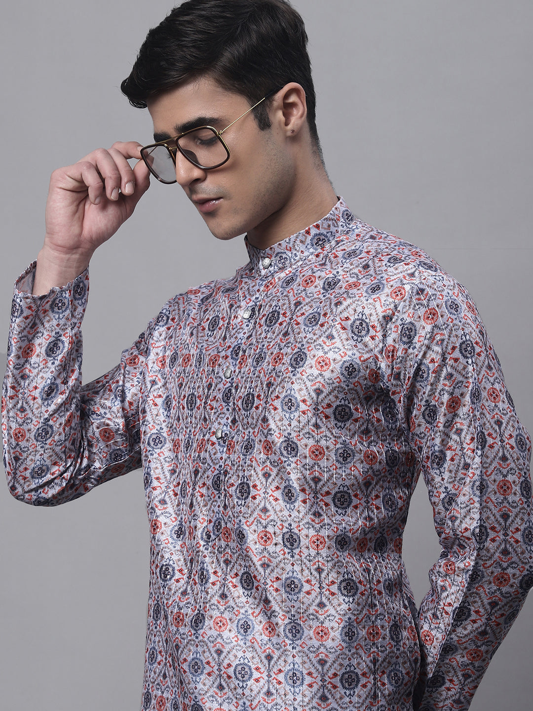 Jompers Men's Blue Digital Printed Kurta - Distacart