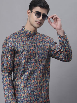 Jompers Men's Navy Digital Printed Kurta - Distacart