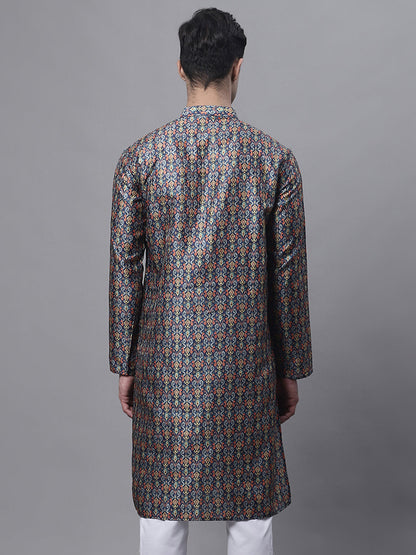 Jompers Men's Navy Digital Printed Kurta - Distacart