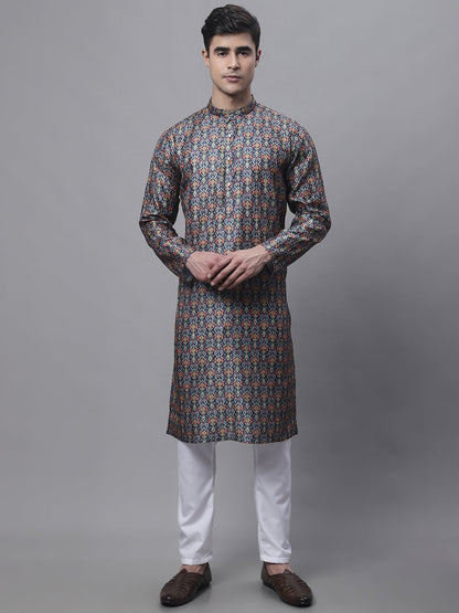 Jompers Men's Navy Digital Printed Kurta - Distacart