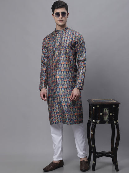 Jompers Men's Navy Digital Printed Kurta - Distacart