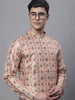 Jompers Men's Peach Digital Printed Kurta - Distacart