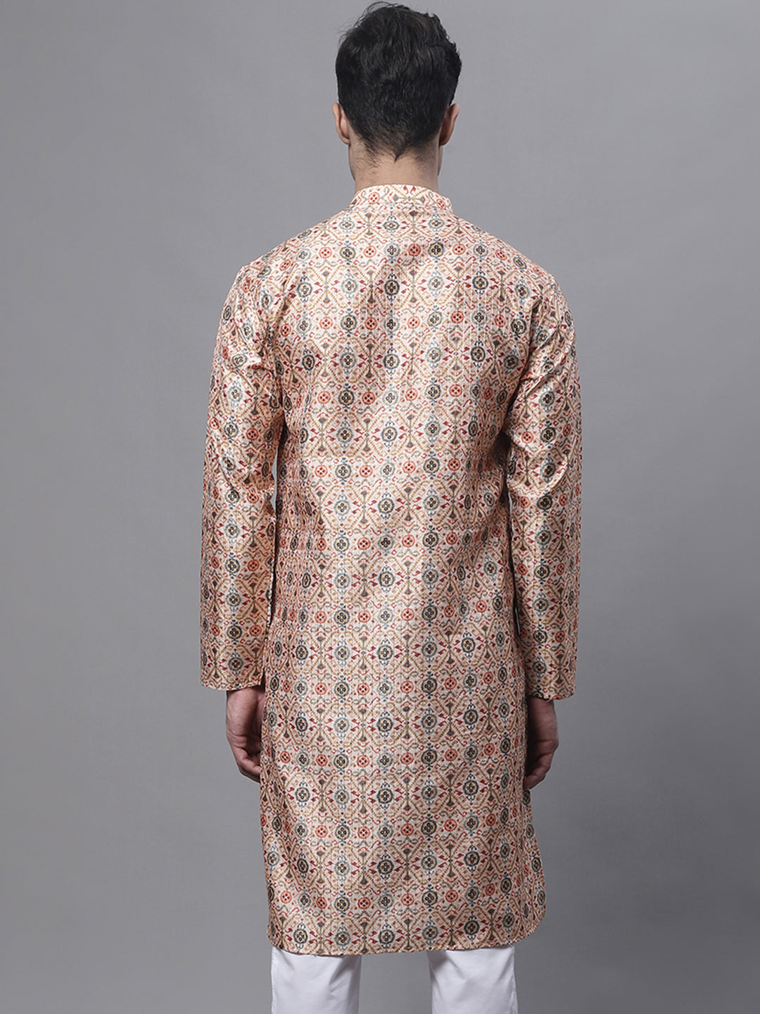 Jompers Men's Peach Digital Printed Kurta - Distacart