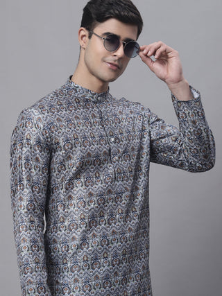 Jompers Men's Silver Digital Printed Kurta - Distacart