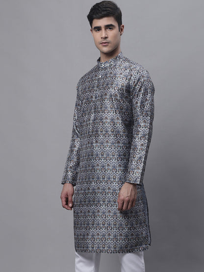 Jompers Men's Silver Digital Printed Kurta - Distacart
