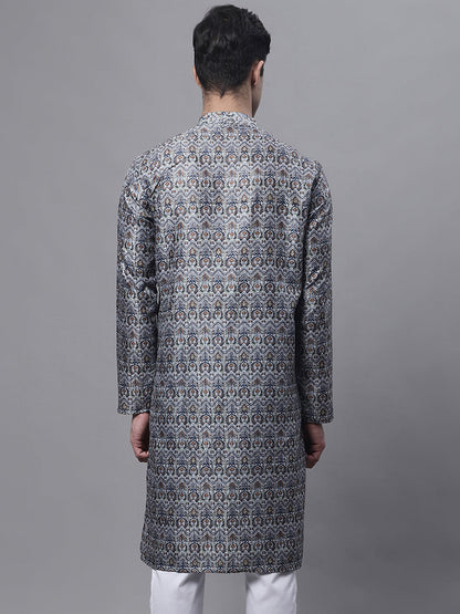 Jompers Men's Silver Digital Printed Kurta - Distacart