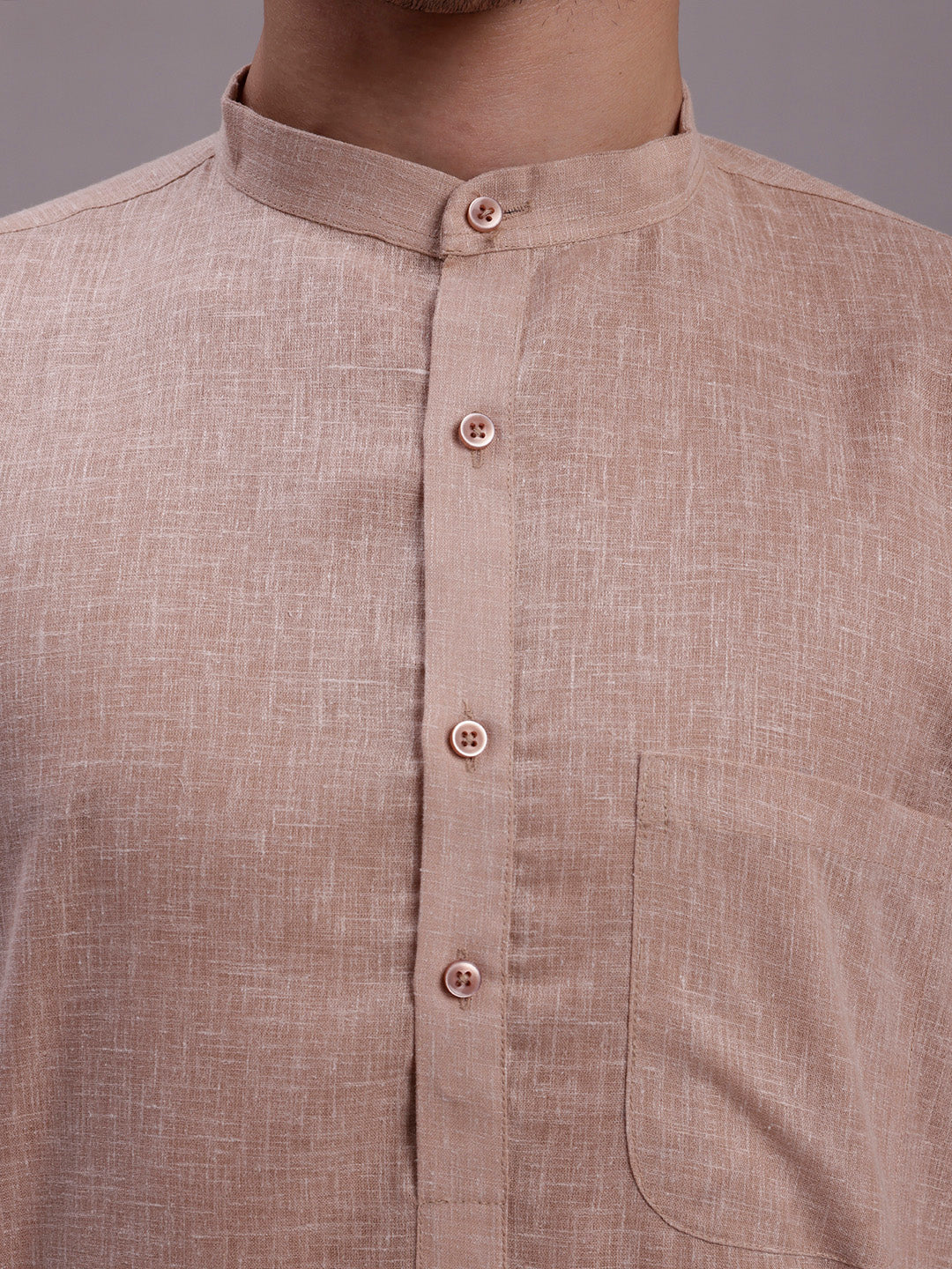 Jompers Men's Solid Pure Cotton Kurta - Beige - Distacart