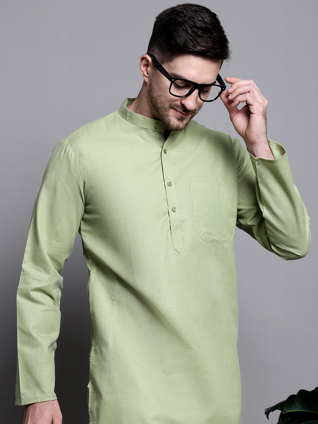Jompers Men's Pure Cotton Kurta - Pista - Distacart