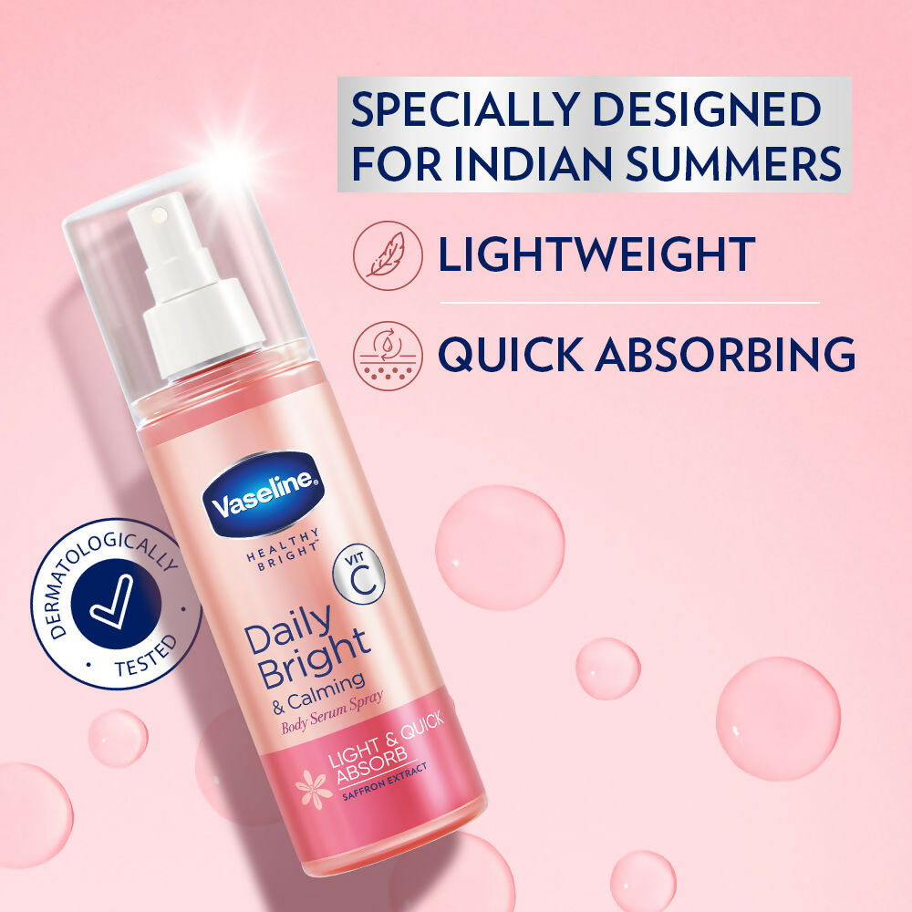 Vaseline Daily Bright & Calming Body Serum Spray - Distacart