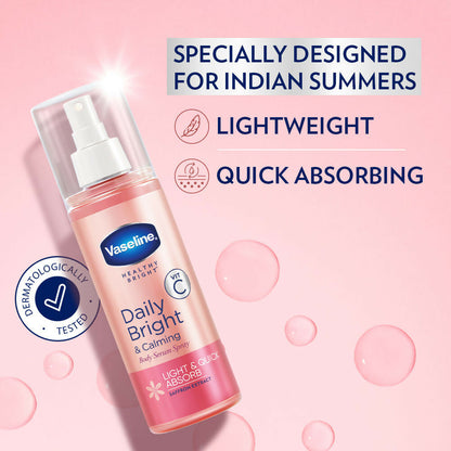Vaseline Daily Bright & Calming Body Serum Spray - Distacart
