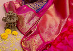 Thumbnail for Malishka Jacquard Lichi Silk Pink Saree With Unstitched Blouse Piece - Distacart