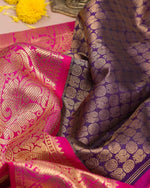 Thumbnail for Malishka Jacquard Lichi Silk Pink Saree With Unstitched Blouse Piece - Distacart