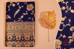 Thumbnail for NOZ2TOZ Jacquard Lichi Silk Blue Saree With Unstitched Blouse Piece - Distacart