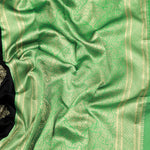Thumbnail for NOZ2TOZ Jacquard Lichi Silk Black Saree With Unstitched Blouse Piece - Distacart