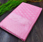 Thumbnail for NOZ2TOZ Jacquard Lichi Silk Pink Saree With Unstitched Blouse Piece - Distacart
