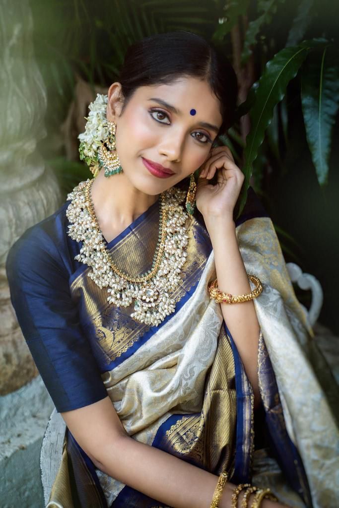 NOZ2TOZ Jacquard Lichi Silk Cream Saree With Unstitched Blouse Piece - Distacart
