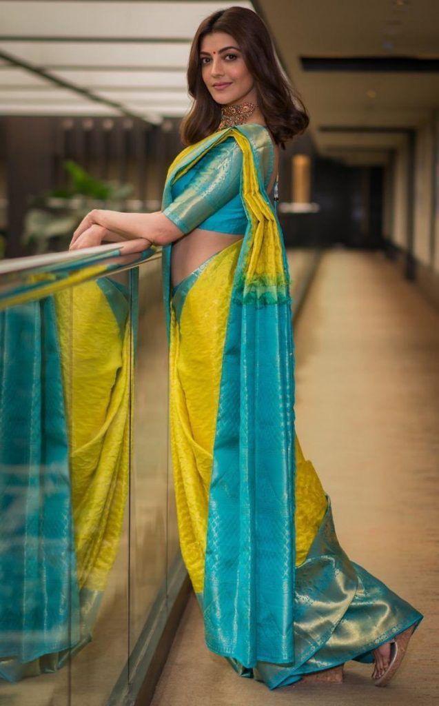 NOZ2TOZ Jacquard Lichi Silk Yellow Saree With Unstitched Blouse Piece - Distacart