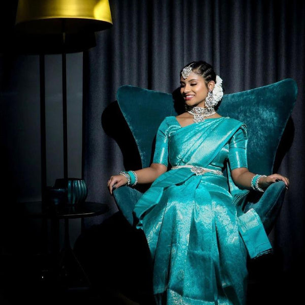 NOZ2TOZ Jacquard Lichi Silk Sky Blue Saree With Unstitched Blouse Piece - Distacart