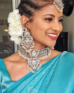 Thumbnail for NOZ2TOZ Jacquard Lichi Silk Sky Blue Saree With Unstitched Blouse Piece - Distacart